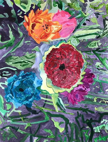 COLORFUL BLOOMS - PAINTING