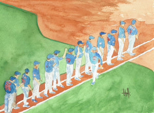 CUBS WINNING LINEUP - PAINTING