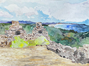 VIEW FROM BEGUR CASTLE, SPAIN - PRINT