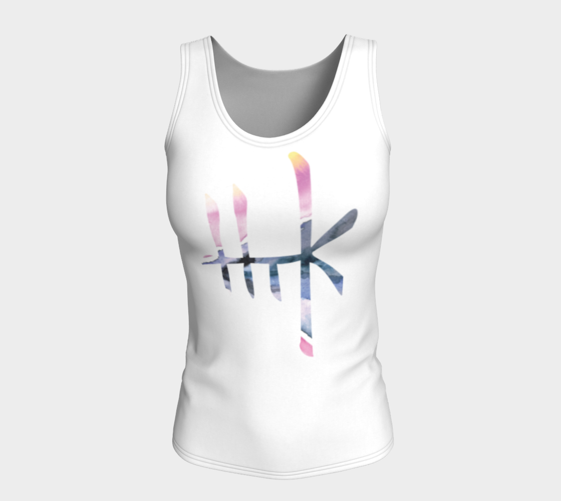 Fitted Logo Tank (Long Fit) - Psychedelic Spray