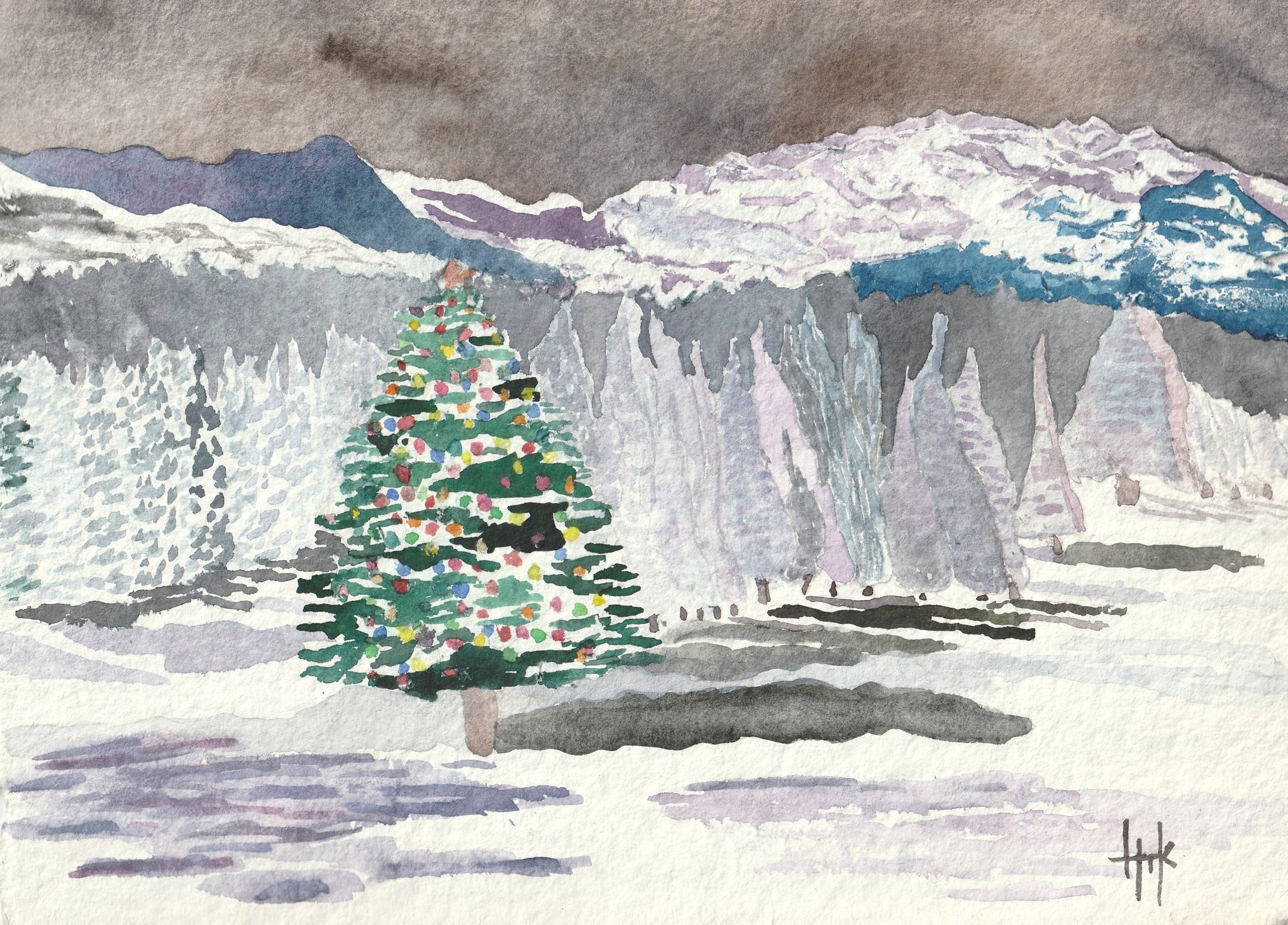 CHRISTMAS IN THE MOUNTAINS - PRINT