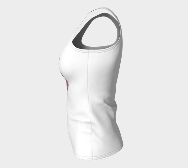 Fitted Tank (Long) - Fuchsia Flare