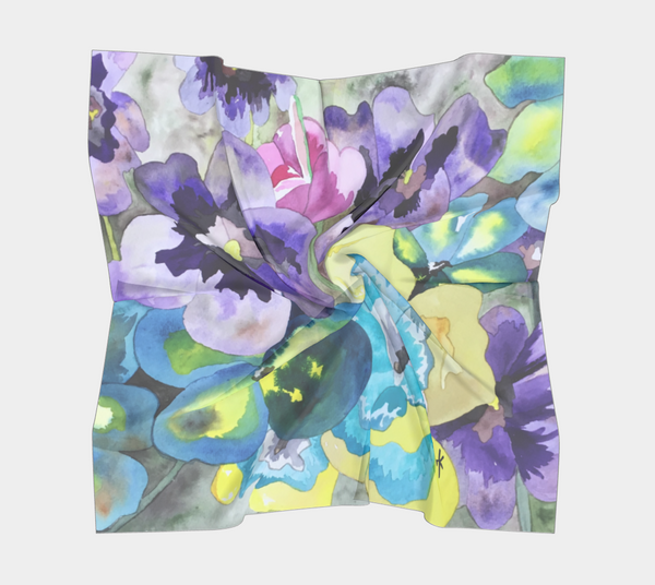 Square Scarf - Spring Flowers