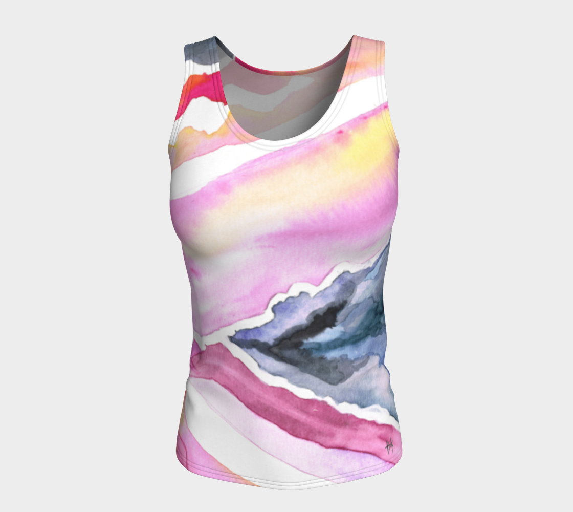 Fitted Tank (Long Fit) - Psychedelic Spray